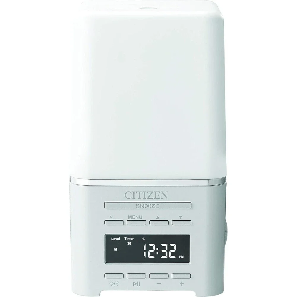 New  Citizen Sens Time-white Digital Tabletop Contemporary Clock W/ Alarm CC1036